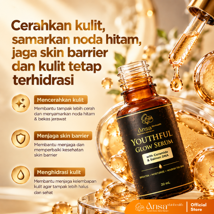 Youthful Glow Serum with Ceramide & Salmon DNA 20ml