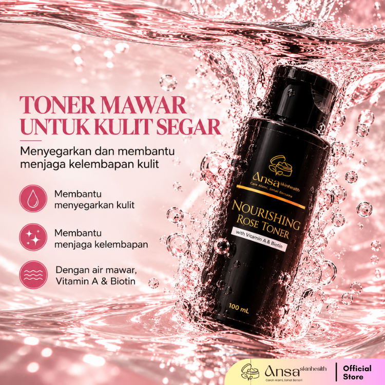 Nourishing Rose Toner with Vit A & Biotin 100ml