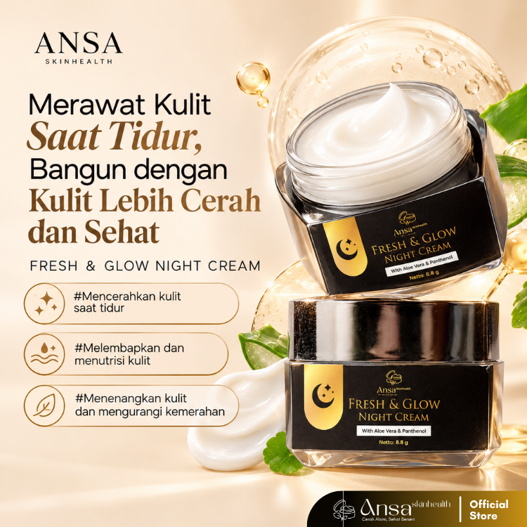 Fresh & Glow Night Cream with Aloe Vera & Panthenol 8.8g